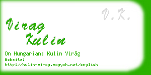 virag kulin business card