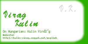 virag kulin business card